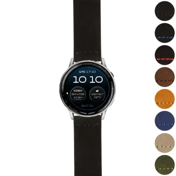 Suede heavy-duty strap for Garmin D2 Air and D2 Air X15, available in sizes S, M, L. Stylish and durable, perfect for outdoor adventures. Multiple color options