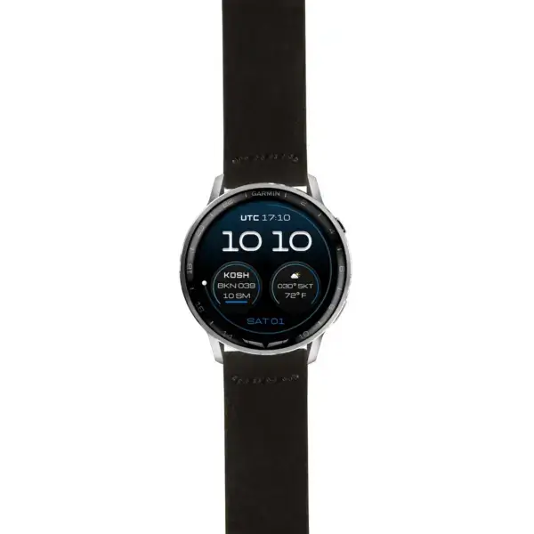 g.dax15.st29.1 Main Black Suede Heavy Duty Strap 22mm Quick Release Watch Band For Garmin D2 Air X15