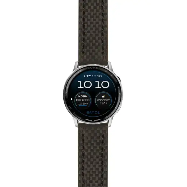 g.dax15.st25.1.1 Main Black Heavy Duty Carbon Fiber Strap 22mm Quick Release Watch Band For Garmin D2 Air X15