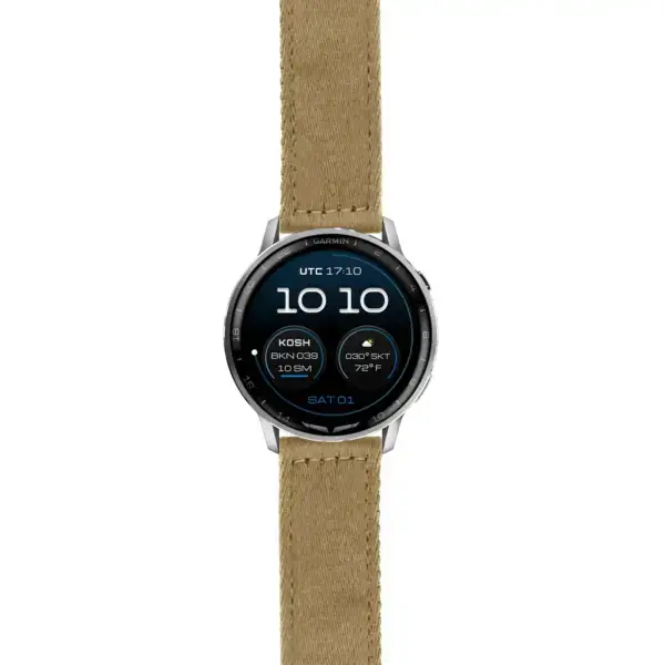 g.dax15.ny200.17 Main Camel Pro Seatbelt Strap 22mm Quick Release Watch Band For Garmin D2 Air X15