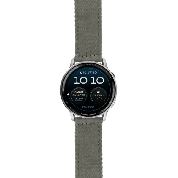 g.dax15.ny200.7 Main Slate Pro Seatbelt Strap 22mm Quick Release Watch Band For Garmin D2 Air X15