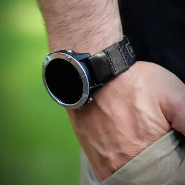 g.ny2 Creative Rugged Canvas Band For Garmin Blue