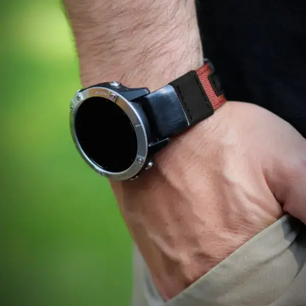 g.ny2.12 Wrist Canyon StrapsCo Rugged Canvas Watch Band Strap for Garmin Watches