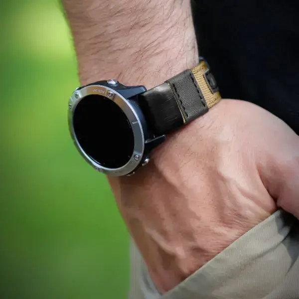 g.ny2 Creative Rugged Canvas Band For Garmin Tan