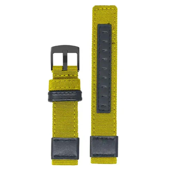 g.ny2.10 Up Yellow StrapsCo Rugged Canvas Watch Band Strap for Garmin Watches Quick Release