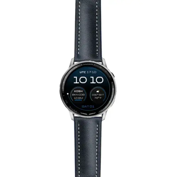 g.dax15.kd4.1.7 Main Black & Grey DASSARI Sailcloth Strap 22mm Quick Release Watch Band For Garmin D2 Air X15