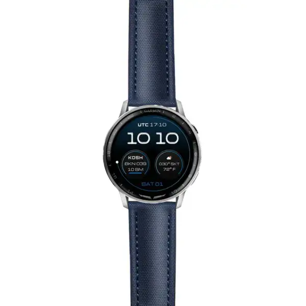 g.dax15.kd4.5.5 Main Blue DASSARI Sailcloth Strap 22mm Quick Release Watch Band For Garmin D2 Air X15I