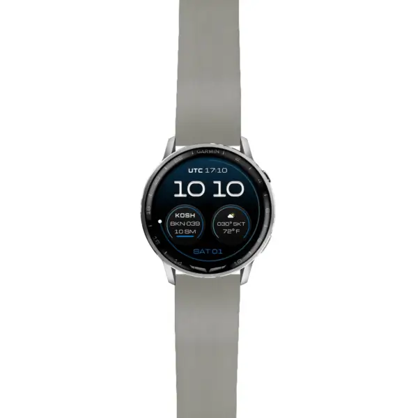 g.dax15.fk2.7 Main Grey DASSARI Smooth FKM Rubber Strap 22mm Quick Release Watch Band For Garmin D2 Air X15