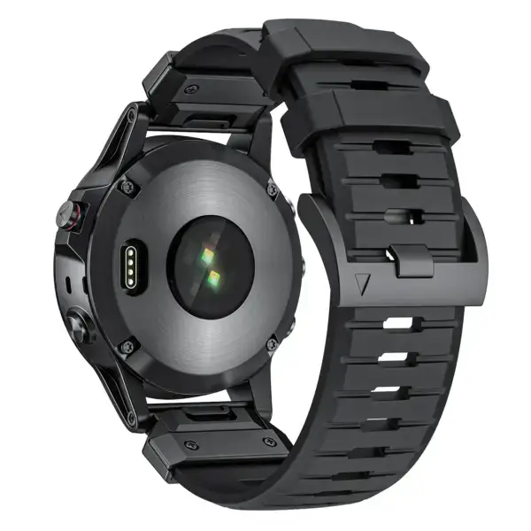 g.fk1.1 Back Obsidian StrapsCo Elite FKM Rubber QuickFit 22 26 Watch Band Strap for Garmin Watches