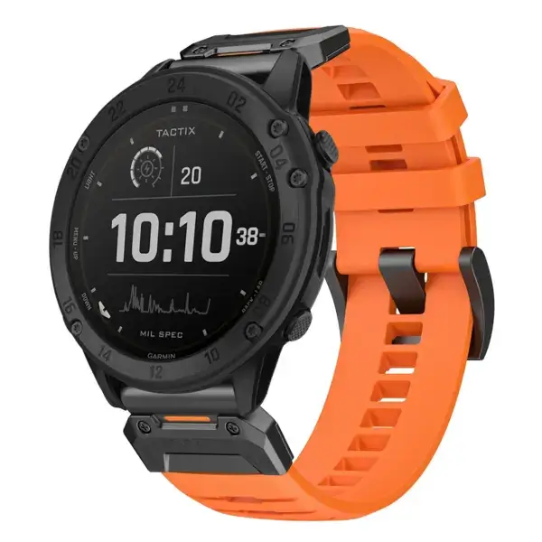 g.fk1.12 Main Blaze StrapsCo Elite FKM Rubber QuickFit Watch Band Strap for Garmin Tactix Delta
