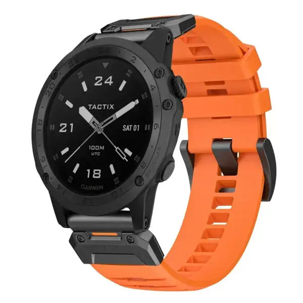 g.fk1.12 Main Blaze StrapsCo Elite FKM Rubber QuickFit Watch Band Strap for Garmin Tactix Charlie