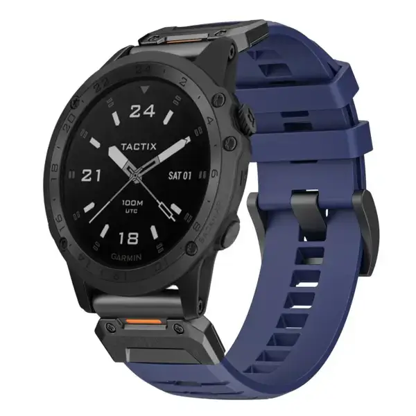g.fk1.5 Main Midnight StrapsCo Elite FKM Rubber QuickFit Watch Band Strap for Garmin Tactix Charlie