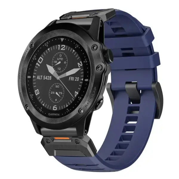 g.fk1.5 Main Midnight StrapsCo Elite FKM Rubber QuickFit Watch Band Strap for Garmin Tactix Bravo