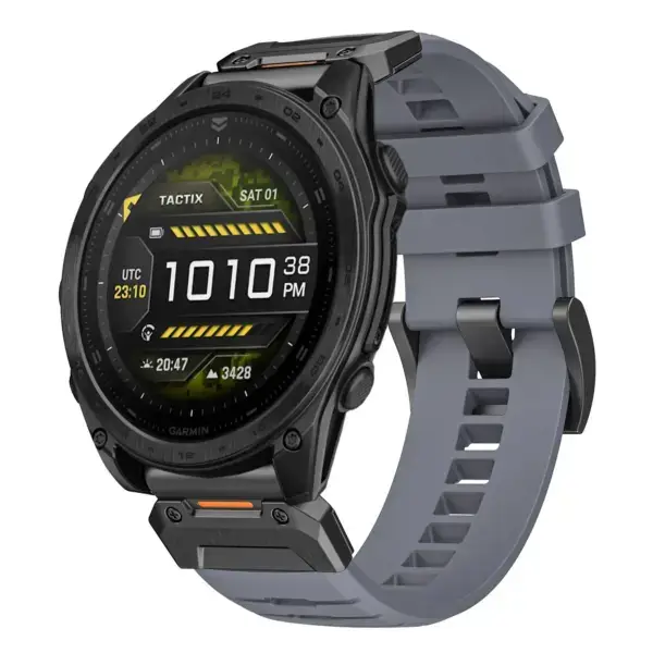 g.fk1.7 Main Slate StrapsCo Elite FKM Rubber QuickFit Watch Band Strap for Garmin Tactix 8 – 51mm