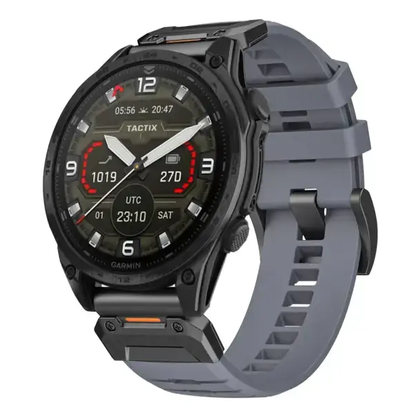 g.fk1.7 Main Slate StrapsCo Elite FKM Rubber QuickFit Watch Band Strap for Garmin Tactix 8 – 47mm