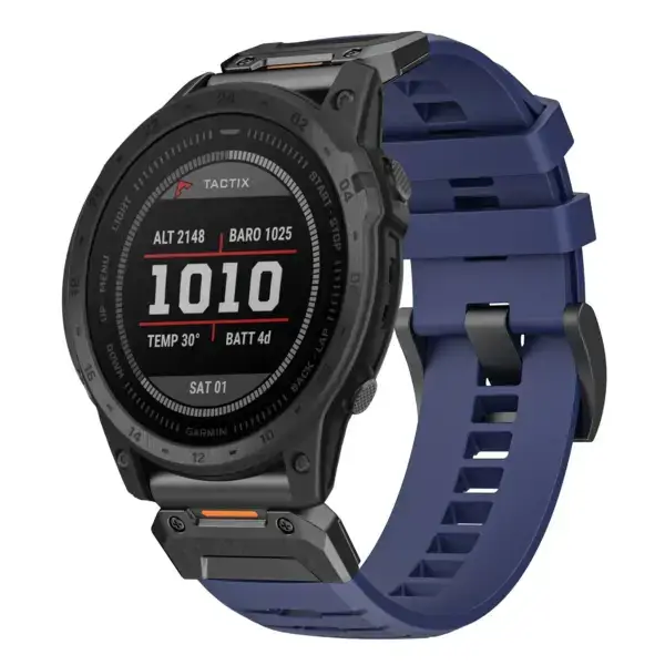 g.fk1.5 Main Midnight StrapsCo Elite FKM Rubber QuickFit Watch Band Strap for Garmin Tactix 7