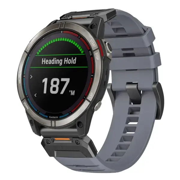 g.fk1.7 Main Slate StrapsCo Elite FKM Rubber QuickFit Watch Band Strap for Garmin Quatix 7X
