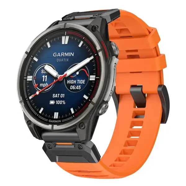 g.fk1.12 Main Blaze StrapsCo Elite FKM Rubber QuickFit Watch Band Strap for Garmin Quatix 7