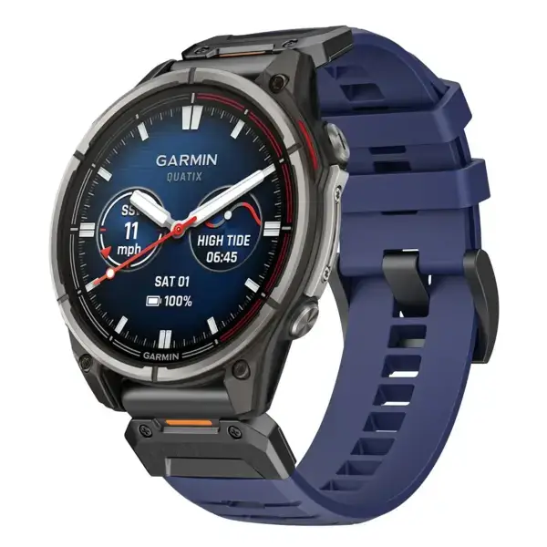 g.fk1.5 Main Midnight StrapsCo Elite FKM Rubber QuickFit Watch Band Strap for Garmin Quatix 7