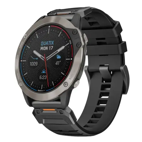 g.fk1.1 Main Obsidian StrapsCo Elite FKM Rubber QuickFit Watch Band Strap for Garmin Quatix 6X