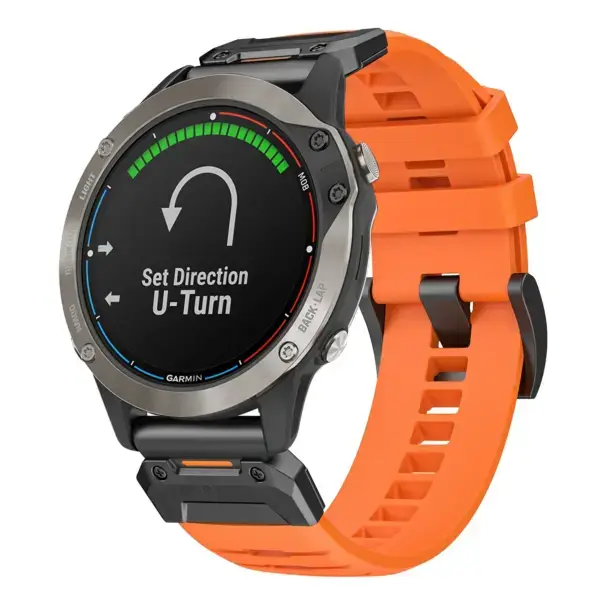 g.fk1.12 Main Blaze StrapsCo Elite FKM Rubber QuickFit Watch Band Strap for Garmin Quatix 6