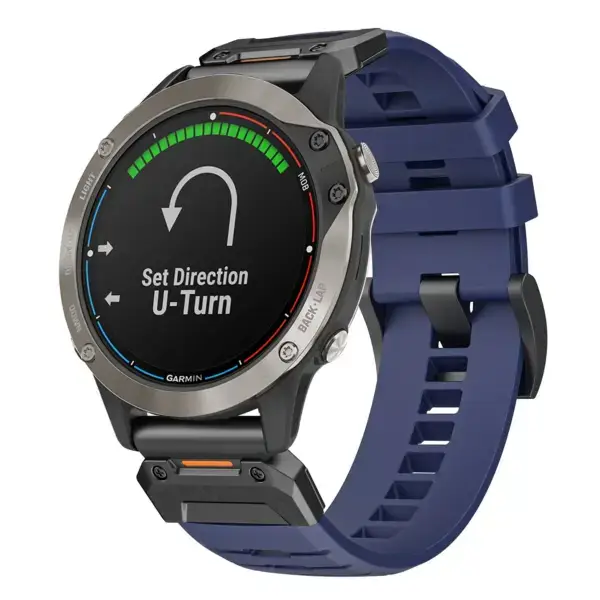 g.fk1.5 Main Midnight StrapsCo Elite FKM Rubber QuickFit Watch Band Strap for Garmin Quatix 6
