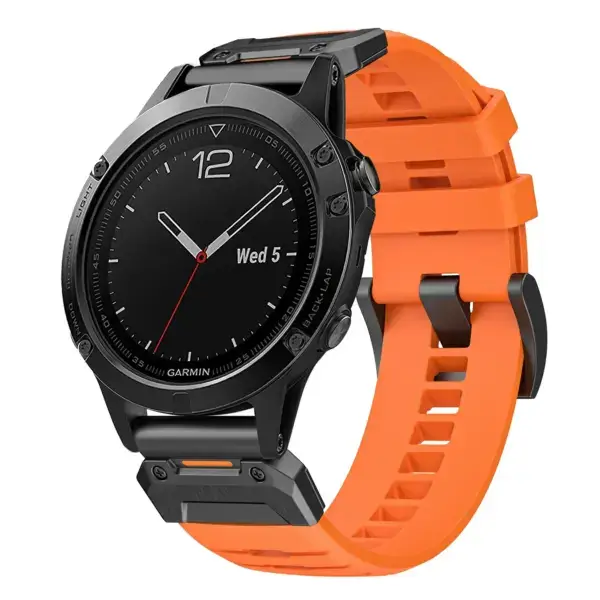 g.fk1.12 Main Blaze StrapsCo Elite FKM Rubber QuickFit Watch Band Strap for Garmin Quatix 5