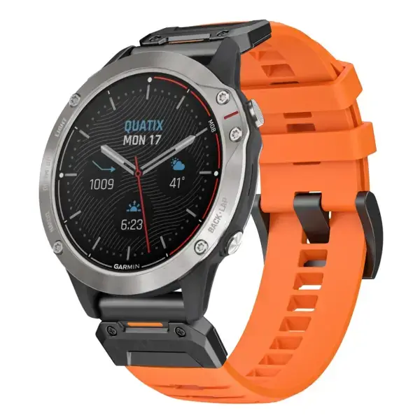 g.fk1.12 Main Blaze StrapsCo Elite FKM Rubber QuickFit Watch Band Strap for Garmin Quatix 3