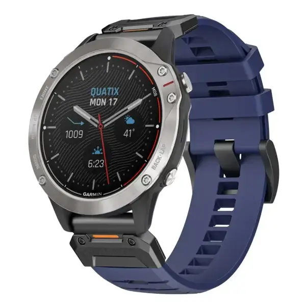 g.fk1.5 Main Midnight StrapsCo Elite FKM Rubber QuickFit Watch Band Strap for Garmin Quatix 3