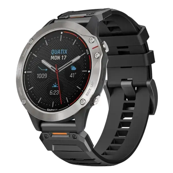 g.fk1.1 Main Obsidian StrapsCo Elite FKM Rubber QuickFit Watch Band Strap for Garmin Quatix 3