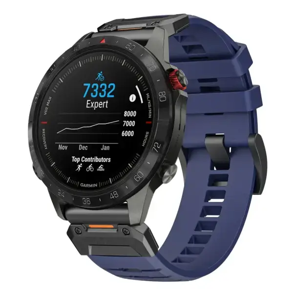 g.fk1.5 Main Midnight StrapsCo Elite FKM Rubber QuickFit Watch Band Strap for Garmin MARQ Gen 2