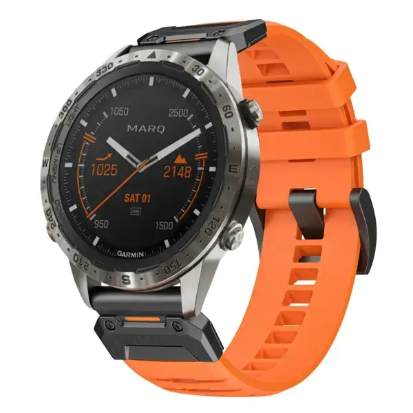 g.fk1.12 Main Blaze StrapsCo Elite FKM Rubber QuickFit Watch Band Strap for Garmin MARQ