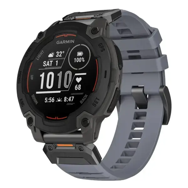 g.fk1.7 Main Slate StrapsCo Elite FKM Rubber QuickFit Watch Band Strap for Garmin Instinct E – 45mm
