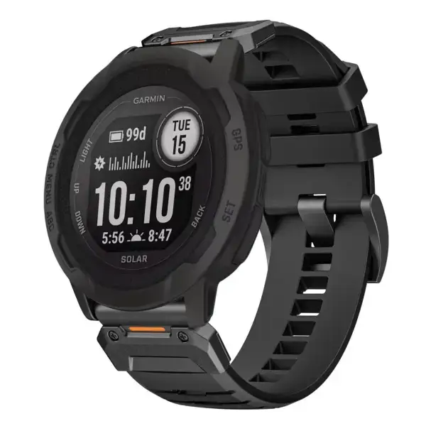 g.fk1.1 Main Obsidian StrapsCo Elite FKM Rubber QuickFit Watch Band Strap for Garmin Instinct 2X