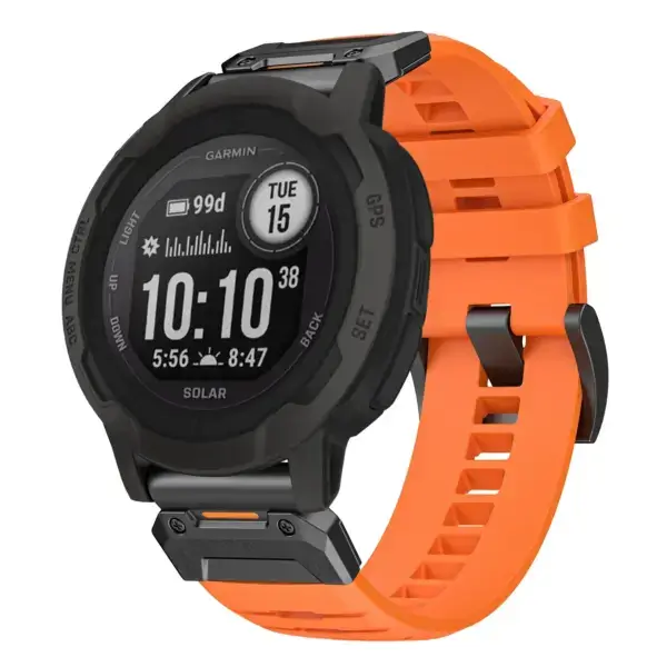g.fk1.12 Main Blaze StrapsCo Elite FKM Rubber QuickFit Watch Band Strap for Garmin Instinct 2