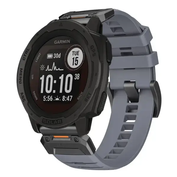 g.fk1.7 Main Slate StrapsCo Elite FKM Rubber QuickFit Watch Band Strap for Garmin Instinct