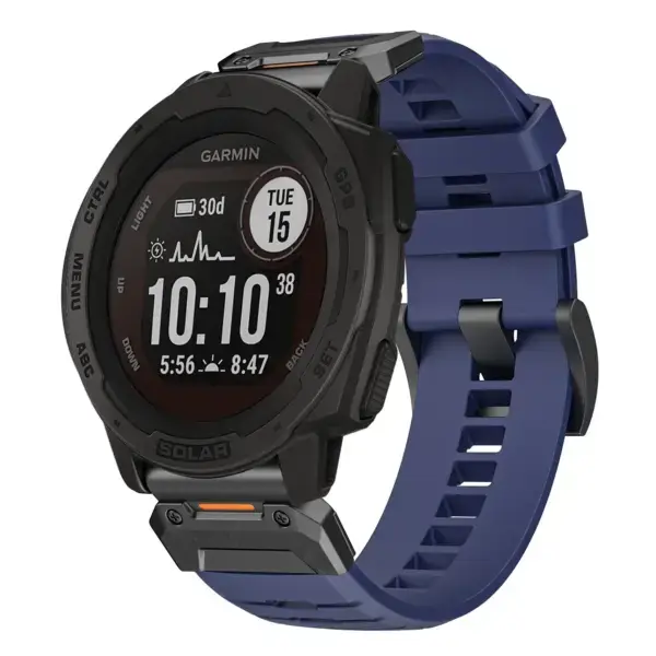 g.fk1.5 Main Midnight StrapsCo Elite FKM Rubber QuickFit Watch Band Strap for Garmin Instinct