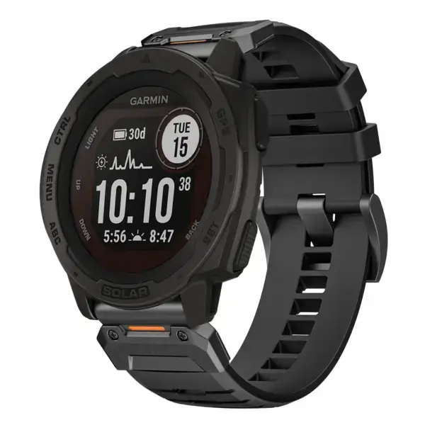 g.fk1.1 Main Obsidian StrapsCo Elite FKM Rubber QuickFit Watch Band Strap for Garmin Instinct