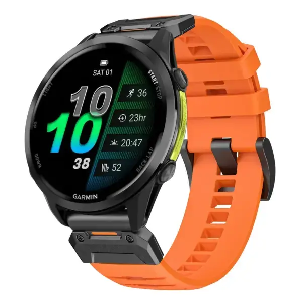 g.fk1.12 Main Blaze StrapsCo Elite FKM Rubber QuickFit Watch Band Strap for Garmin Forerunner 970