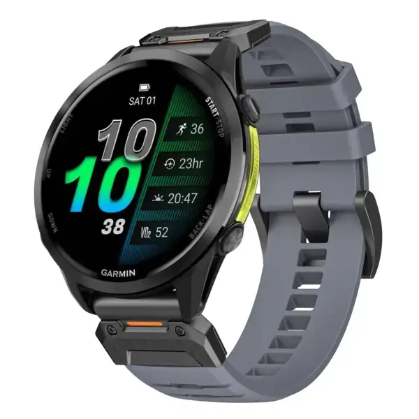 g.fk1.7 Main Slate StrapsCo Elite FKM Rubber QuickFit Watch Band Strap for Garmin Forerunner 970