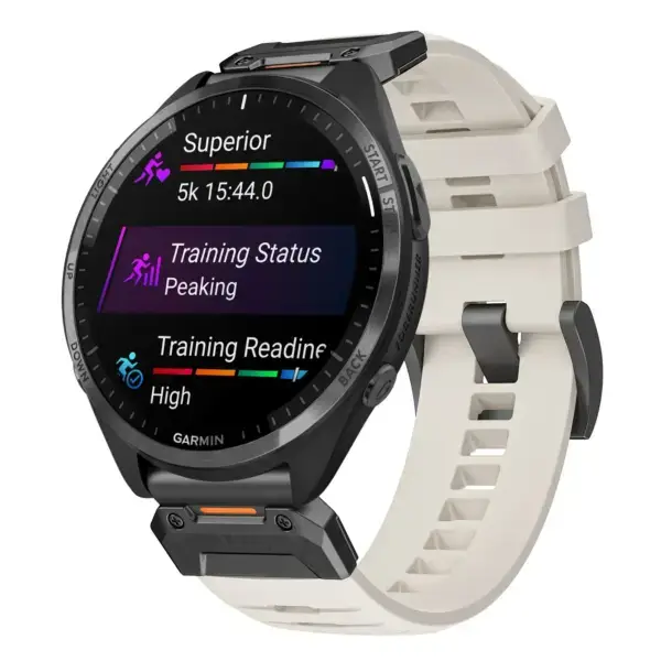 g.fk1.17 Main Arctic StrapsCo Elite FKM Rubber QuickFit Watch Band Strap for Garmin Forerunner 965