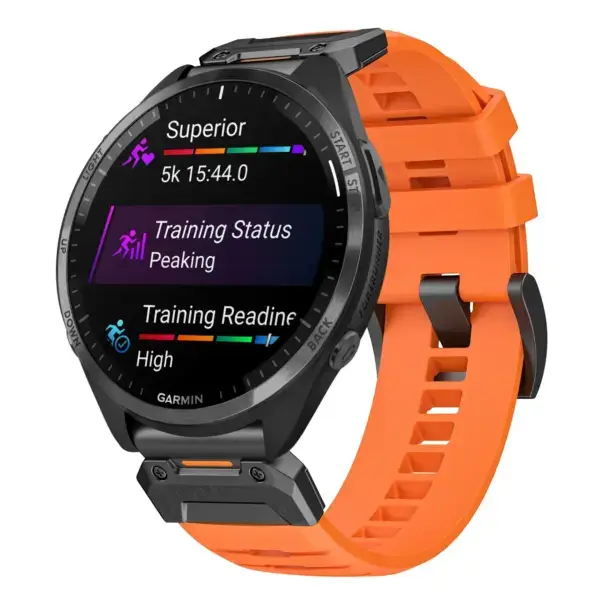 g.fk1.12 Main Blaze StrapsCo Elite FKM Rubber QuickFit Watch Band Strap for Garmin Forerunner 965