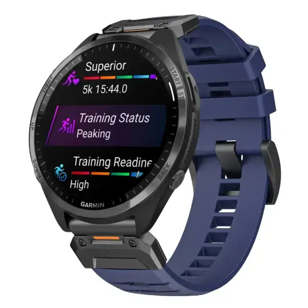 g.fk1.5 Main Midnight StrapsCo Elite FKM Rubber QuickFit Watch Band Strap for Garmin Forerunner 965