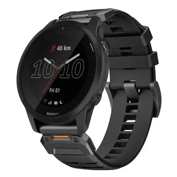 g.fk1.1 Main Obsidian StrapsCo Elite FKM Rubber QuickFit Watch Band Strap for Garmin Forerunner 945