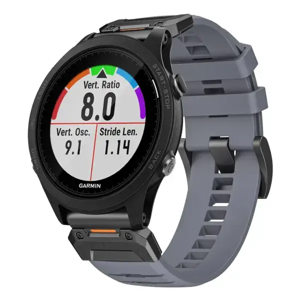 g.fk1.7 Main Slate StrapsCo Elite FKM Rubber QuickFit Watch Band Strap for Garmin Forerunner 935