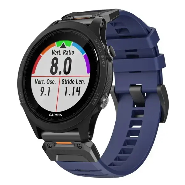 g.fk1.5 Main Midnight StrapsCo Elite FKM Rubber QuickFit Watch Band Strap for Garmin Forerunner 935