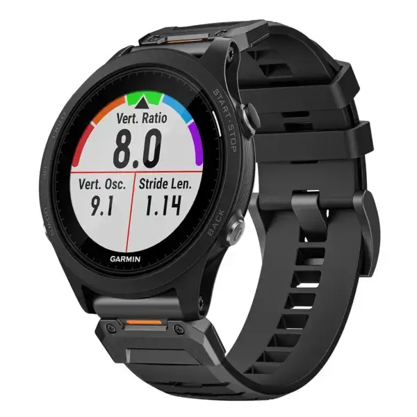 g.fk1.1 Main Obsidian StrapsCo Elite FKM Rubber QuickFit Watch Band Strap for Garmin Forerunner 935