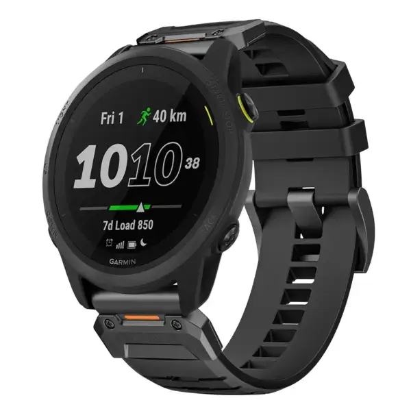 g.fk1.1 Main Obsidian StrapsCo Elite FKM Rubber QuickFit Watch Band Strap for Garmin Forerunner 745