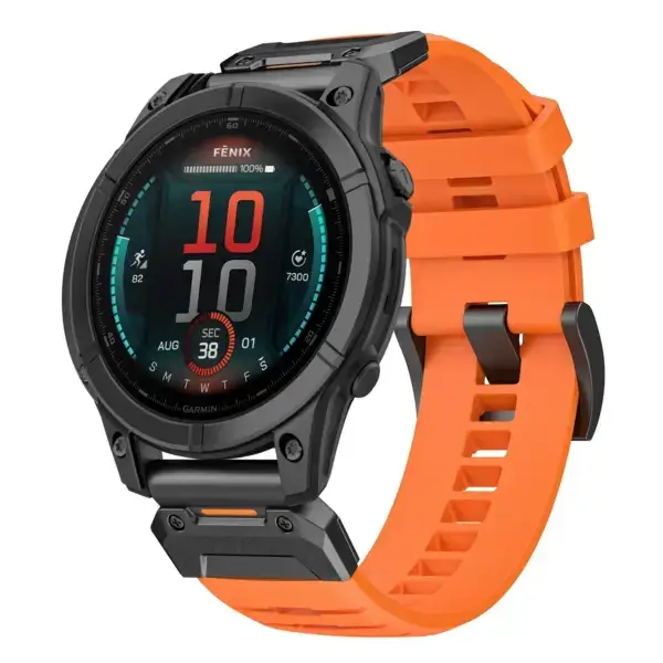 g.fk1.12 Main Blaze StrapsCo Elite FKM Rubber QuickFit Watch Band Strap for Garmin Fenix E