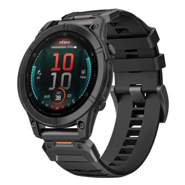 g.fk1.1 Main Obsidian StrapsCo Elite FKM Rubber QuickFit Watch Band Strap for Garmin Fenix E